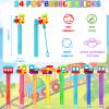 24Pcs Train Themed Mini Bubble Sticks Train Party Supplies Transportation Party Goodie Bag Filler Bubbles Wands Rewards view 2