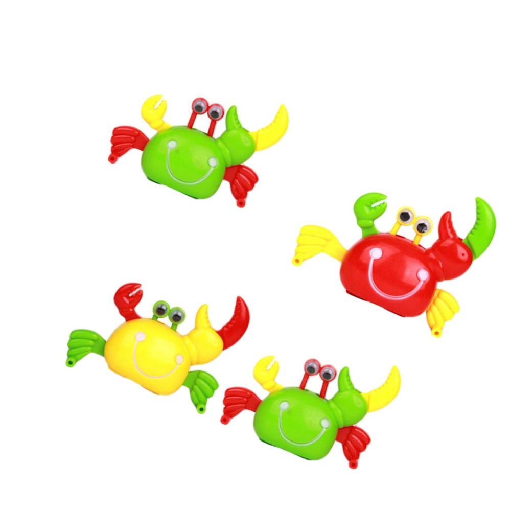 4pcs Wind Up Crabs for Clockwork Crabs Red Green Yellow Engaging and Safe Wind Up for Easter Baskets and Parties
