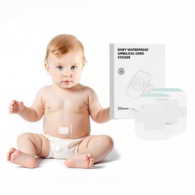 10pcs Baby Waterproof Umbilical Cord Sticker Kinderia Baby Navel Protection Patch for Colic & Gas Relief, Hernia Belt Alternative for Protruding Belly Button