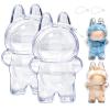 2PCS Protective Case for Monster Doll - Clear Standing Display Case, Plastic Portable Storage Box Cover with Silicone Strap for Mini Collectible Dolls ( Doll Not Included ) view 1