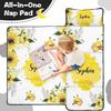 Personalized Bee Toddler Nap Mat for Boys and Girls Custom Name Sleeping Bag with Pillow & Blanket Soft & Portable for Daycare, Preschool & Kindergarten view 3