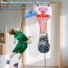 Basketball Hoop  Over the Door Basketball Laundry Hamper for 4-14 Year Old Boys, Room Decor and Fun Organizer Toy with Ball view 3