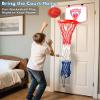 Basketball Hoop  Over the Door Basketball Laundry Hamper for 4-14 Year Old Boys, Room Decor and Fun Organizer Toy with Ball view 4