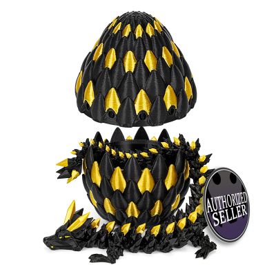 TBOLINE 3D Printed Dragon Eggs with Articulated Dragon Inside,Crystal Dragons Figures Toys,Prefilled Easter Eggs Fillers,Easter Basket Stuffers Essentials Gifts