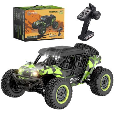 Contixo HC4A Kids Remote Control Car - 1:16 25 MPH 4WD All Terrain Off Road RC Truck with LED Lights, 2.4GHz Remote, Shock Absorption & Waterproof, High-Speed, for Boys 4-7, Green
