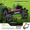 Contixo HC4A Kids Remote Control Car - 1:16 25 MPH 4WD All Terrain Off Road RC Truck with LED Lights, 2.4GHz Remote, Shock Absorption & Waterproof, High-Speed, for Boys 4-7, Green view 3