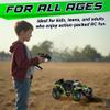 Contixo HC4A Kids Remote Control Car - 1:16 25 MPH 4WD All Terrain Off Road RC Truck with LED Lights, 2.4GHz Remote, Shock Absorption & Waterproof, High-Speed, for Boys 4-7, Green view 4
