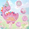 VinTS Pink Dinosaur Piata Kids Dino Piata with Blindfold Bat for Dinosaur Themed Party Game Girls Birthday Party School Activitives Dinosaur Birthday Decor(16.5x13x3.15in) view 3
