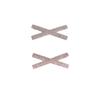 Kamipita Cross X Mini Type, 1.96 * 0.82inches, 2-Pack, Non-Stain Hair Clips, Hairpins (Plain Champagne) view 1