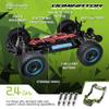 Contixo HC4A Kids Remote Control Car - 1:16 25 MPH 4WD All Terrain Off Road RC Truck with LED Lights, 2.4GHz Remote, Shock Absorption & Waterproof, High-Speed Electric Vehicle Gift for Boys 4-7, Blue view 3