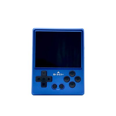 GKD Pixel 2 Metal Console 2.4-inch IPS Screen Aluminum Body Gaming Player Retro Pocket Mini Game Console Portable Handheld Come With 64GB TF Card (Blue)