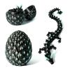 3D Printed Dragon Egg,Dragon Eggs with Dragon Inside Glow in The Dark Articulated Animals Toy, Mystery Easter Egg Articulated Crystal Animals Toy Mystery 3D Gift, Desk Decoration (Black Green) view 1