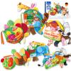 auby Baby Cloth Books - 3 Pack Soft Fabric Books for Babies with Crinkle Sound, Tactile Tails & Montessori Toys, Machine Washable view 1
