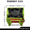 Fraizoe RC VXL-3s ESC Heat Sink Cooling Fan 28000RPM ESC Fan Heatsink for 1/8 1/10 RC Car Truck, Compatible with Traxxas Bandit/Slash/Stampede/Rustler 2WD/4X4 VXL-3s, Replace for #3340 Velineon(Green) view 2