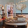 KWASVLYA 3D Wooden Gramophone - Dual-Motion Music Box & Rotating Photo Frame with LED Lights | Vintage Gram-Style Memory Display | 3D Puzzle Music Box - Thanksgiving/Christmas/Birthday Gifts view 2