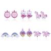 Mikovivi 6 Pairs Clip On Earrings for Kids, Cute Princess Resin Clip On Earrings No Pierced Kids Jewelry Donut Cupcake Rainbow Design Dress Up Jewelry for Toddler Girls Party Gift view 1