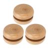 Holigie Wood YoYo Handmade Crafts DIY Baby Toys Wooden Mini Round Log Color Safe Environmental Friendly 3Pcs Set for Kids Toddlers Children view 1