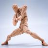 1/12 Scale Male Action Figure, 6 Inch Super Flexible Muscular Man Body Action Figure, 1/12 Strong Muscle Man Bodybuilder Figure Model with Detachable Hands Gesture Shapes Accessories (Suntan skin) view 1