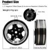 1.3 Beadlock Wheel Rim Aluminum Alloy Brass Negative Offset 1.3 Inches Wheel Hub Width 1.5cm OD 3.7cm Crawler Rims Fit for 1/18 1/24 TRX4M SCX24 FMS Ascent-18 RC Car Off Road Tire 4Pcs (Black) view 3