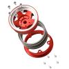 1.3 Beadlock Wheel Rim Aluminum Alloy Brass Negative Offset 1.3 Inches Wheel Hub Width 1.5cm OD 3.7cm Crawler Rims Fit for 1/18 1/24 TRX4M SCX24 FMS Ascent-18 RC Car Off Road Tire 4Pcs (Red) view 2