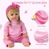11 Pcs Reborn Baby Doll Clothes Girl Outfit Set for 17-20 Inch Reborn Doll Accessories with Pink Backpack Newborn Baby Clothes Set Gift view 3