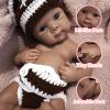 19 Inch Realistic Reborn Baby Doll - 8lb Full Solid Silicone Body, Lifelike Black Newborn with Open Eyes, Anatomically Correct Toddler Doll Collector Item view 3