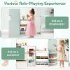 GLACER Grocery Store Pretend Play, Wooden Supermarket Playset with Vending Machine, Checkout Counter, Coffee Maker, Oven, Display Shelves & Play Food Accessories, Kids Play Store for Boys Girls view 2