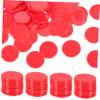 Abaodam 100pcs Bingo Counting Chips Professional Gambling Markers Solid Red for Math Games Easy to Carry and Reusable Game Supplies view 1