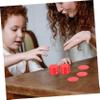 Abaodam 100pcs Bingo Counting Chips Professional Gambling Markers Solid Red for Math Games Easy to Carry and Reusable Game Supplies view 3