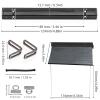 1/18 RC Car Simulated Side Tent Roof-Mounted Wear Resistant Awning Metal Practical Rain Shelter Tent Easy Installation DIY Upgrade Parts for Traxxas TRX4M RC Crawler Truck Buggy FittingsBlack view 2