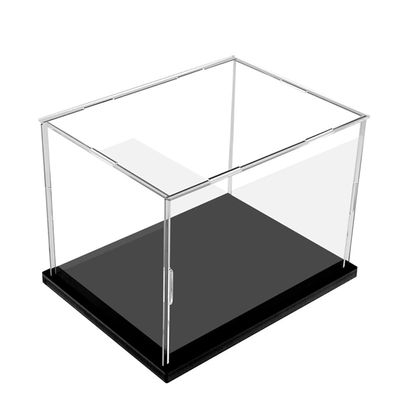 Clear Acrylic Display Case for Collectibles, Transparent Box Dustproof Protection with Wood-Plastic Base,2mm,45/50/55/60/65/70cm,for Display Action Figures Home Storage & Organizing Toys(55x55x25cm/22
