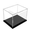 Clear Acrylic Display Case for Collectibles, Transparent Box Dustproof Protection with Wood-Plastic Base,2mm,45/50/55/60/65/70cm,for Display Action Figures Home Storage & Organizing Toys(55x55x25cm/22 view 1
