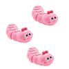 WOBOX 3Pcs Pink Wind-Up Caterpillar Toy - Mechanical Crawling Insect, Educational STEM Kids Toys for Toddlers, Safe Non-Toxic Baby Gift for Birthday Party (Pink 3Pcs) view 1
