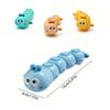 WOBOX 3Pcs Brown Wind-Up Caterpillar Toy - Mechanical Crawling Insect, Educational STEM Kids Toys for Toddlers, Safe Non-Toxic Baby Gift for Birthday Party (Brown 3Pcs) view 3