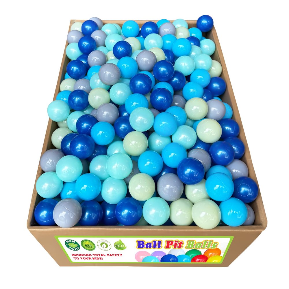 bebikim 2000 Count Plastic Soft Plastic Ball Pits Balls Colorful Play Pits Balls for Pet Dogs Ball Pits 2.2" Large Phthalate Free Bpa Free Balls for Toddlers 1-3 Baby Kids (2000 Pack, Dark Blue-NO.11)