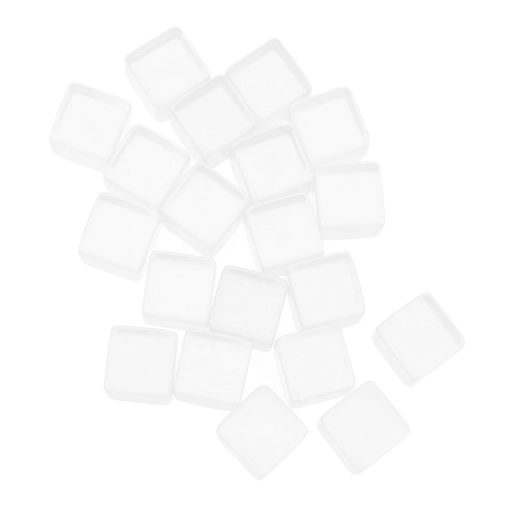 KOMBIUDA 20pcs Acrylic Dice Blank Dice Toys for Boys and Girls Adults Board Game Safe Easy to DIY Compact for Travel Great for Family Party and Office Games