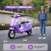Kids Motorcycle, 2 Wheel Electric Motorcycle for Girls Ages 8-12, 24V Ride on Toys with Music, Story, Headlight, 3 Speed Options, Up to 60min Ride Time, for Riders up to 143 lbs, Easy Assemble, Purple view 2
