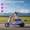 Kids Motorcycle, 2 Wheel Electric Motorcycle for Girls Ages 8-12, 24V Ride on Toys with Music, Story, Headlight, 3 Speed Options, Up to 60min Ride Time, for Riders up to 143 lbs, Easy Assemble, Purple view 3