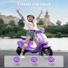 Kids Motorcycle, 2 Wheel Electric Motorcycle for Girls Ages 8-12, 24V Ride on Toys with Music, Story, Headlight, 3 Speed Options, Up to 60min Ride Time, for Riders up to 143 lbs, Easy Assemble, Purple view 4