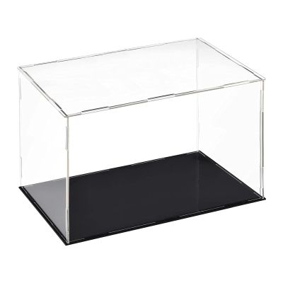 2mm Acrylic Clear Display Case,Assemble Countertop Box Cube Organizer Stand Dustproof Protection Showcase with Black Base for Action Figures Toys Collectibles Home Storage,10/15/20/30/35/40cm(35x20x20
