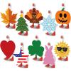 Weysat 10 Set Valentines Mini Desk Goose Outfit Holiday Bundle Easter St. Patrick's Day Winter Magnetic Geese Statue Felt Fabric Costume for 7 Inch Desktop Goose Table Decor Gifts(Simple Style,Felt) view 1