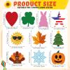 Weysat 10 Set Valentines Mini Desk Goose Outfit Holiday Bundle Easter St. Patrick's Day Winter Magnetic Geese Statue Felt Fabric Costume for 7 Inch Desktop Goose Table Decor Gifts(Simple Style,Felt) view 2