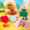 Weysat 10 Set Valentines Mini Desk Goose Outfit Holiday Bundle Easter St. Patrick's Day Winter Magnetic Geese Statue Felt Fabric Costume for 7 Inch Desktop Goose Table Decor Gifts(Simple Style,Felt) view 4