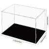 2mm Acrylic Clear Display Case,Assemble Countertop Box Cube Organizer Stand Dustproof Protection Showcase with Black Base for Action Figures Toys Collectibles Home Storage,10/15/20/30/35/40cm(35x35x50 view 2
