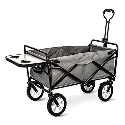 Collapsible Wagon Cart with Wheels Foldable Folding Wagons Carts Silent Universal Wheels,Folding Wagon Folding Garden Trolley Cart Heavy Duty Wagon Multi-Function Shopping Cart for Outdoor C