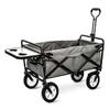 Collapsible Wagon Cart with Wheels Foldable Folding Wagons Carts Silent Universal Wheels,Folding Wagon Folding Garden Trolley Cart Heavy Duty Wagon Multi-Function Shopping Cart for Outdoor C view 1
