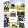 Collapsible Wagon Cart with Wheels Foldable Folding Wagons Carts Silent Universal Wheels,Folding Wagon Folding Garden Trolley Cart Heavy Duty Wagon Multi-Function Shopping Cart for Outdoor C view 2