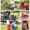 Collapsible Wagon Cart with Wheels Foldable Folding Wagons Carts Silent Universal Wheels,Folding Wagon Folding Garden Trolley Cart Heavy Duty Wagon Multi-Function Shopping Cart for Outdoor C view 4