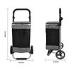 Collapsible Wagon Cart with Wheels Foldable Folding Wagons Carts Silent Universal Wheels,Shopping Trolleys,Climbing The Shopping Cart, The Elderly, The Cart, The Small Cart, The Cart, The Fo view 2