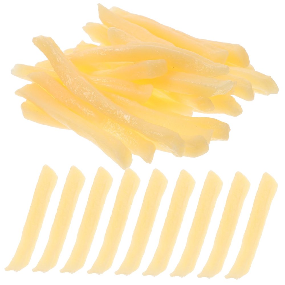 BESPORTBLE 1set Realistic Imitation Fries Plaything Fake French Fries Model for Party Decoration Kitchen Display and Event Props and Safe Adornment 30pcs
